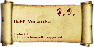 Huff Veronika névjegykártya